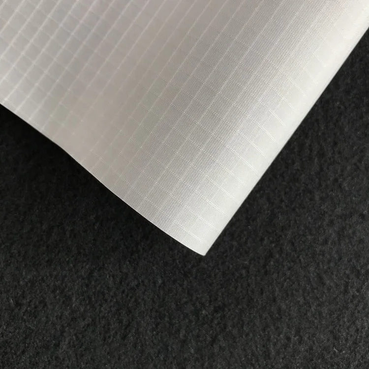 Ultra Thin Inflatable TPU Coated White 30D Nylon 66 Ripstop Fabric Airtight for Airbag
