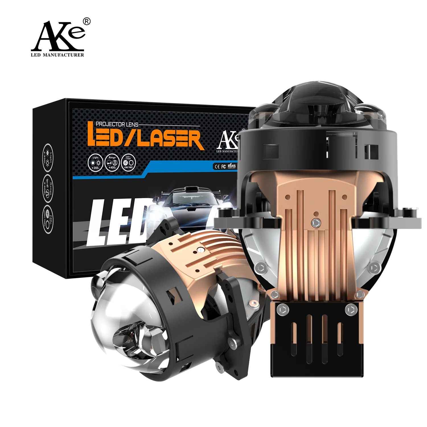 Customized 150W Bi LED Projector Lens Headlight High and Low Beam 3 Inch Headlights with Lossless Installation Projector Lens