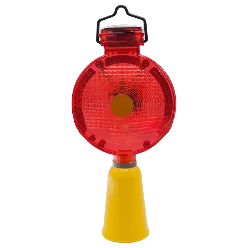 IP68 Traffic Safety LED Temporary Traffic Light Solar Energy Street Warning Barricade Amber Flashing Lamp ABS PC White PU