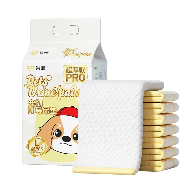100 Disposable Dog Diaper Pad Thickened Pet Training Supplies with Toilet Deodorant and Absorbent Feature