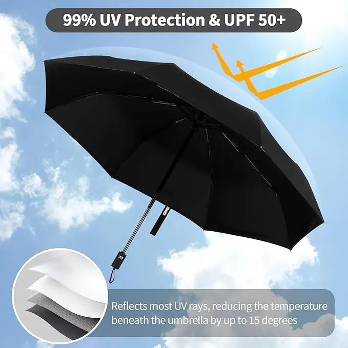 Portable Lightweight Umbrella Perfect for Rain Wind