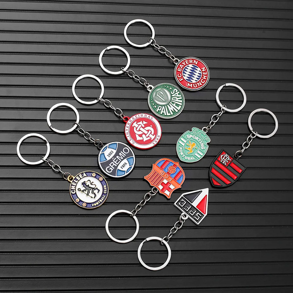 2026 FootballWorld Double-Sided Cartoon National Football Club Commemorative Personalized Carabiner Keychain Backpack Pendant