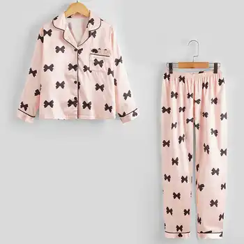 Big Sales Kids Custom Cute Children Girl's Pajamas / Satin Sleepwear