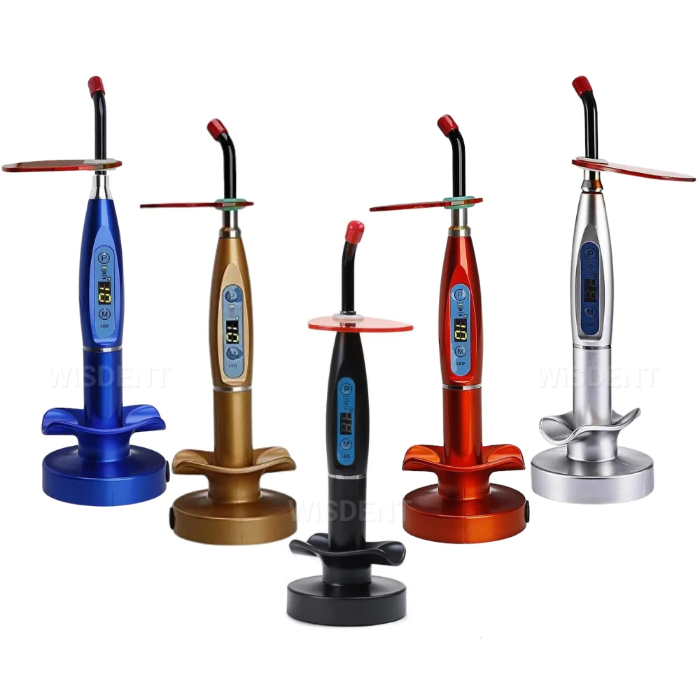 Dental 5W Wireless Cordless LED Curing Light Lamp 1500mw 5 colors available