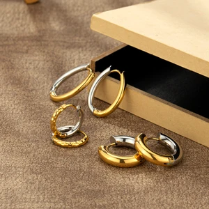 Fashion Simple Stainless Steel Earrings Lightweight Non Tarnish Daily Wear Earrings Bulk