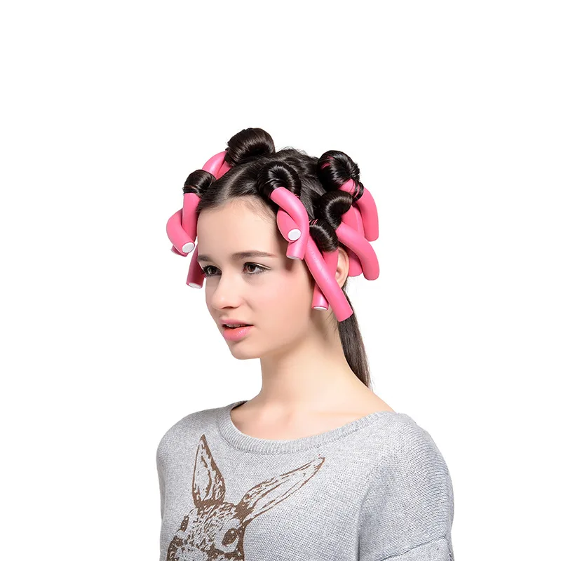Multi-size Soft Foam Hair Rollers Curlers No Heat Flexible Twist Curling Rods for for Short Long Hair
