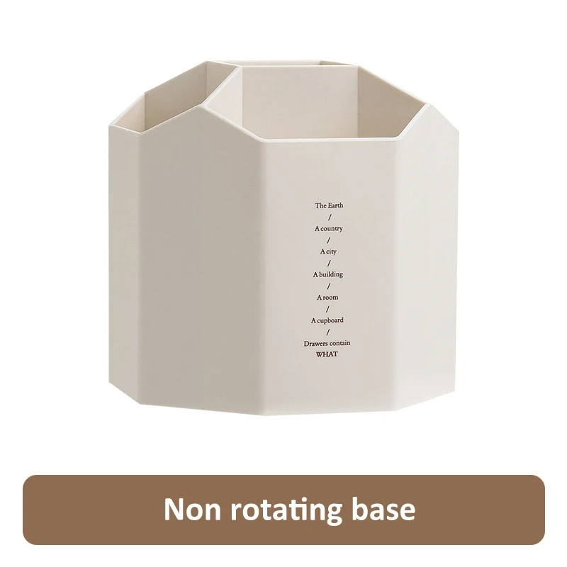 Customized Nordic Desk Organizer Multi-functional Corporate Elegant Swivel Rotating Plastic Pen Holder