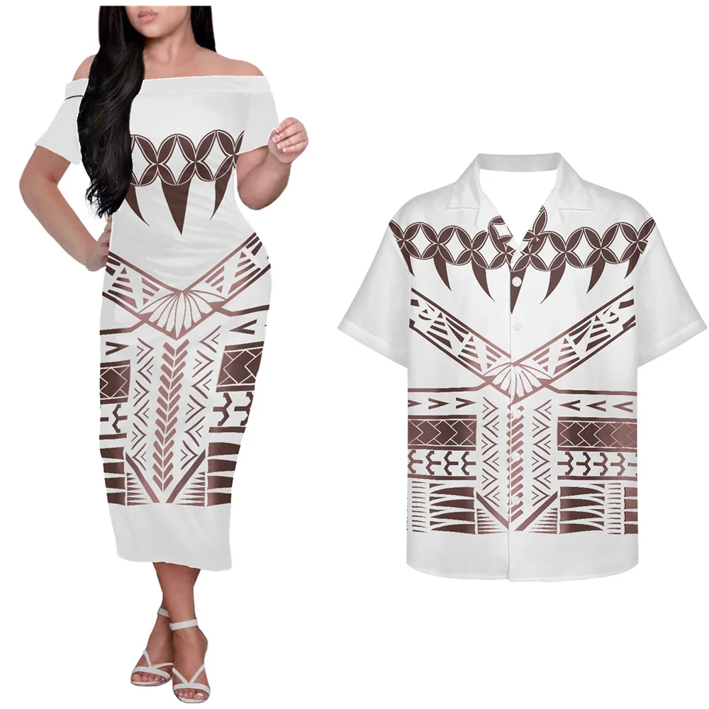 Custom Gulf Isou Rugby Couples Matching Off Shoulder Short Dress