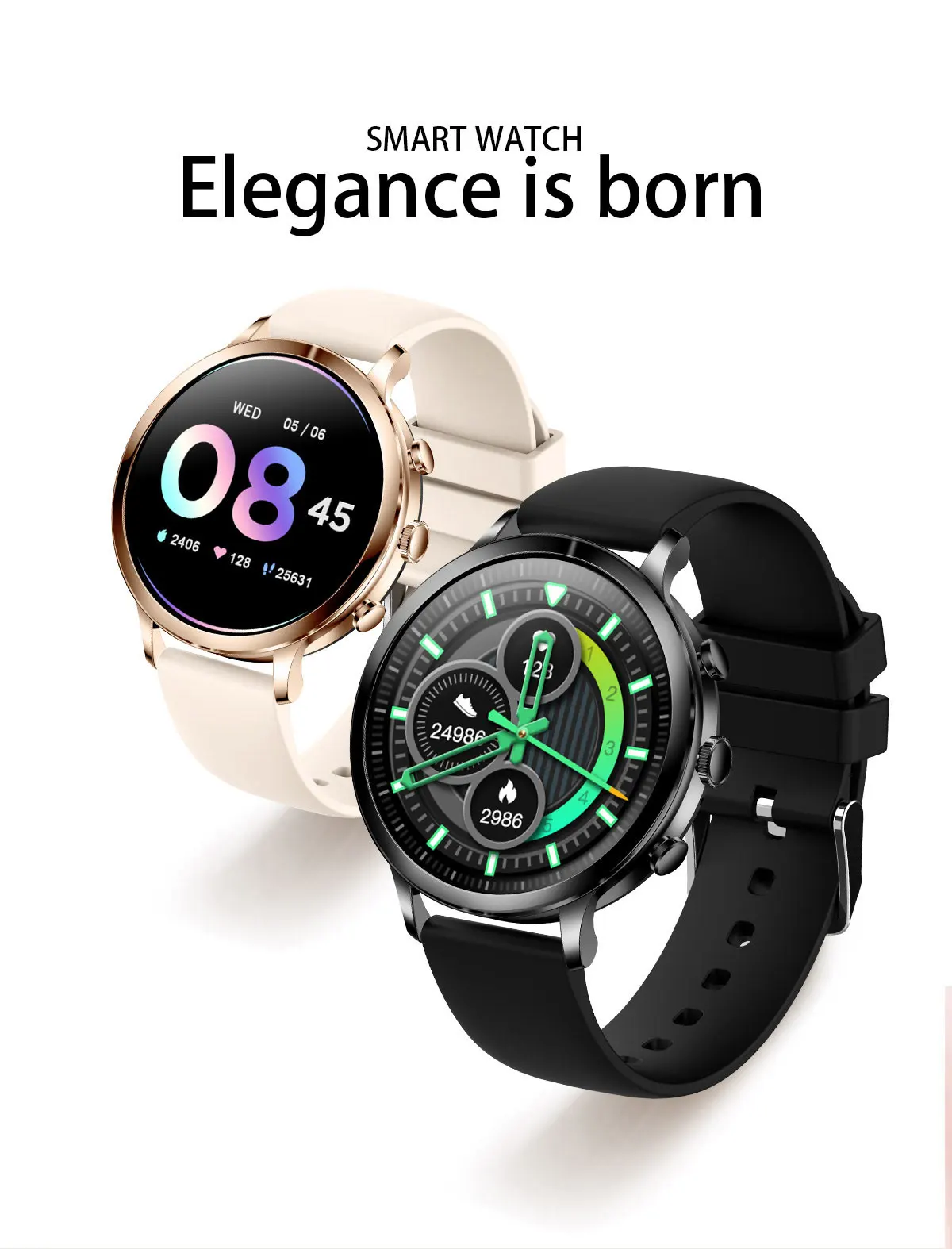 Welcome OEM Order, Factory Whole Selling V61 Fashion Ladies Smart Watch 2025 1.39