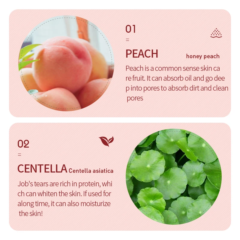 OEM SADOER Private Label Cucumber Peach Natural Moisturizing Mud Mask Skin Care Whitening Face Natural Beauty Facial Mask