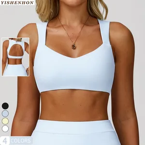 YISHENHON New Arrive Hot Sale Breathable Gym Yoga Bra for Womens Fitness Women's Backless Running Sport Bra
