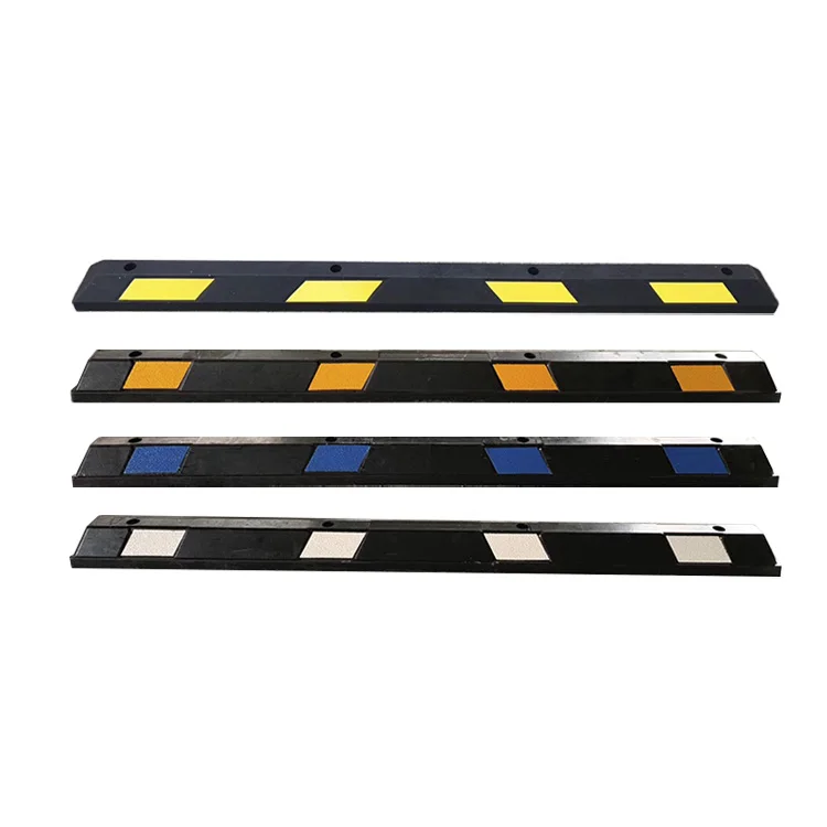 Rubber 183CM Reflective Wheel Aligner Parking Locator Stopper Limiter Wheel Stop