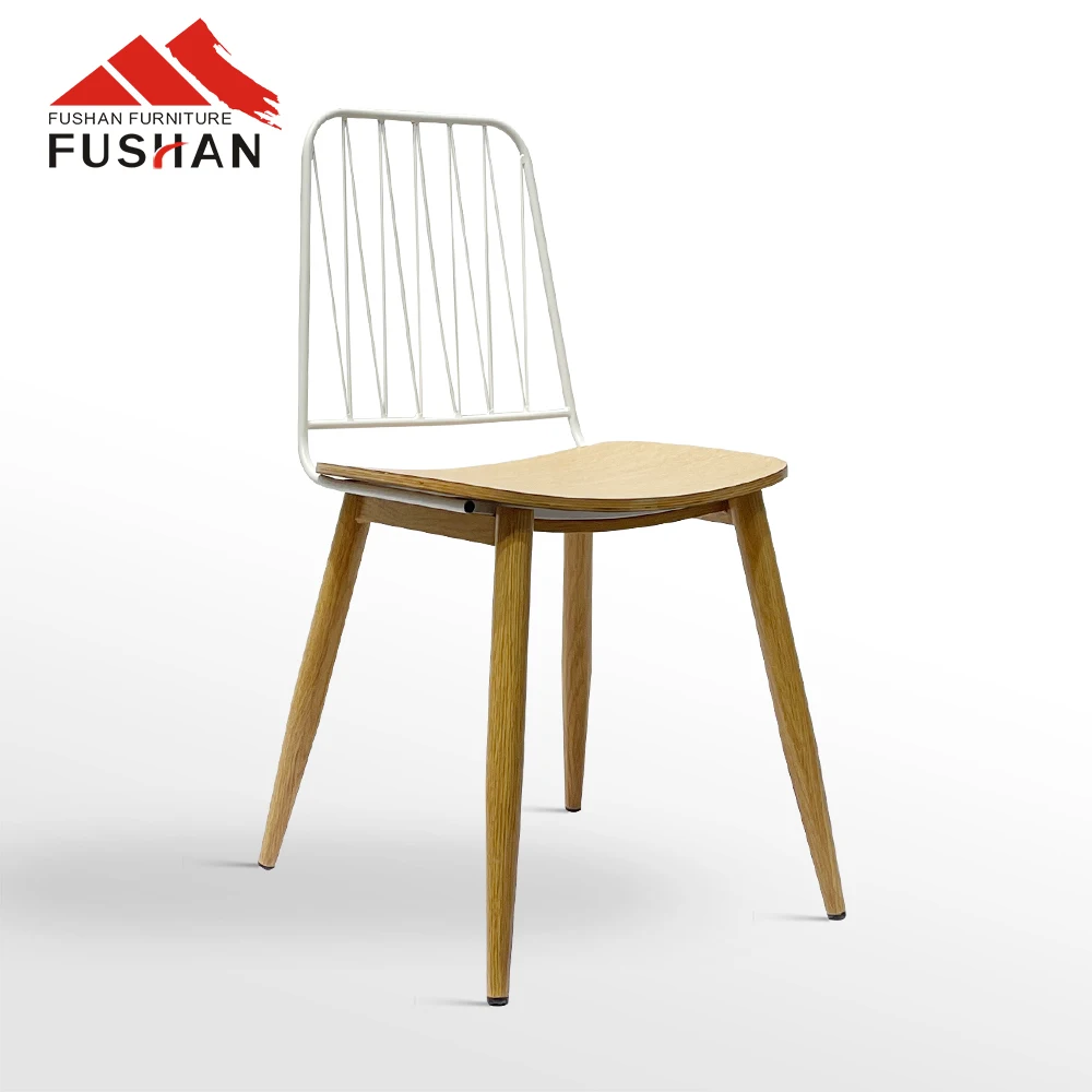 Foshan High Quality Metal Iron Imitation Wood Plywood Pressure Fireproof Board Restaurant Chair Office Chair