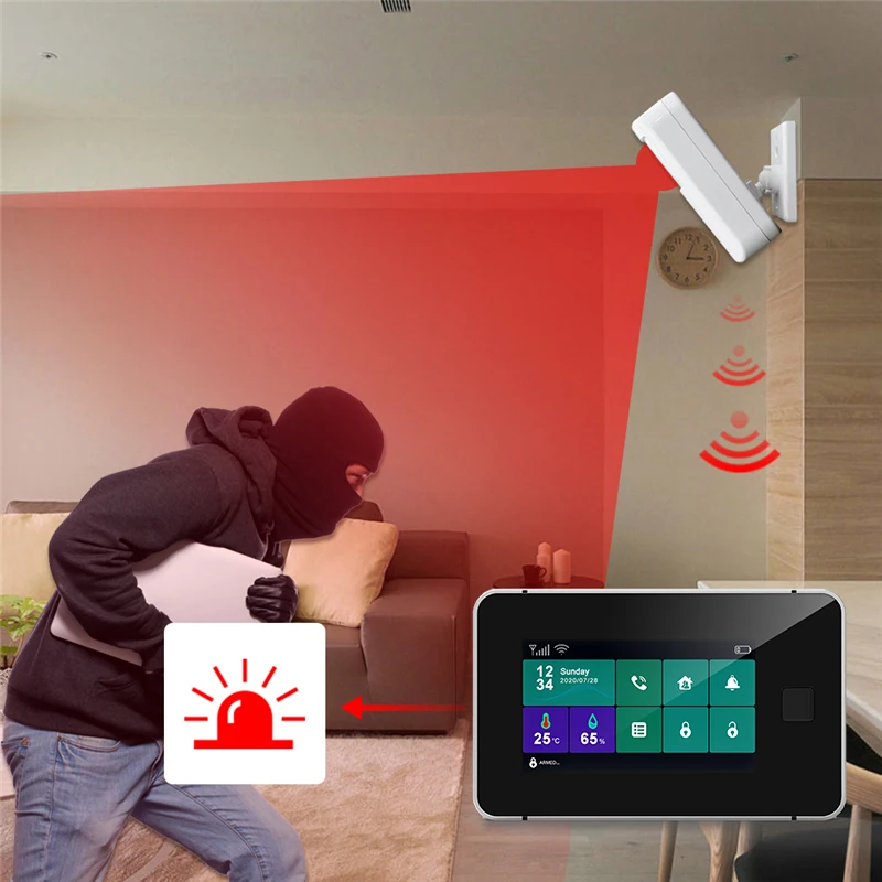 専用です Tuya WIFI GSMホームセキュリティアラームシステムサポート