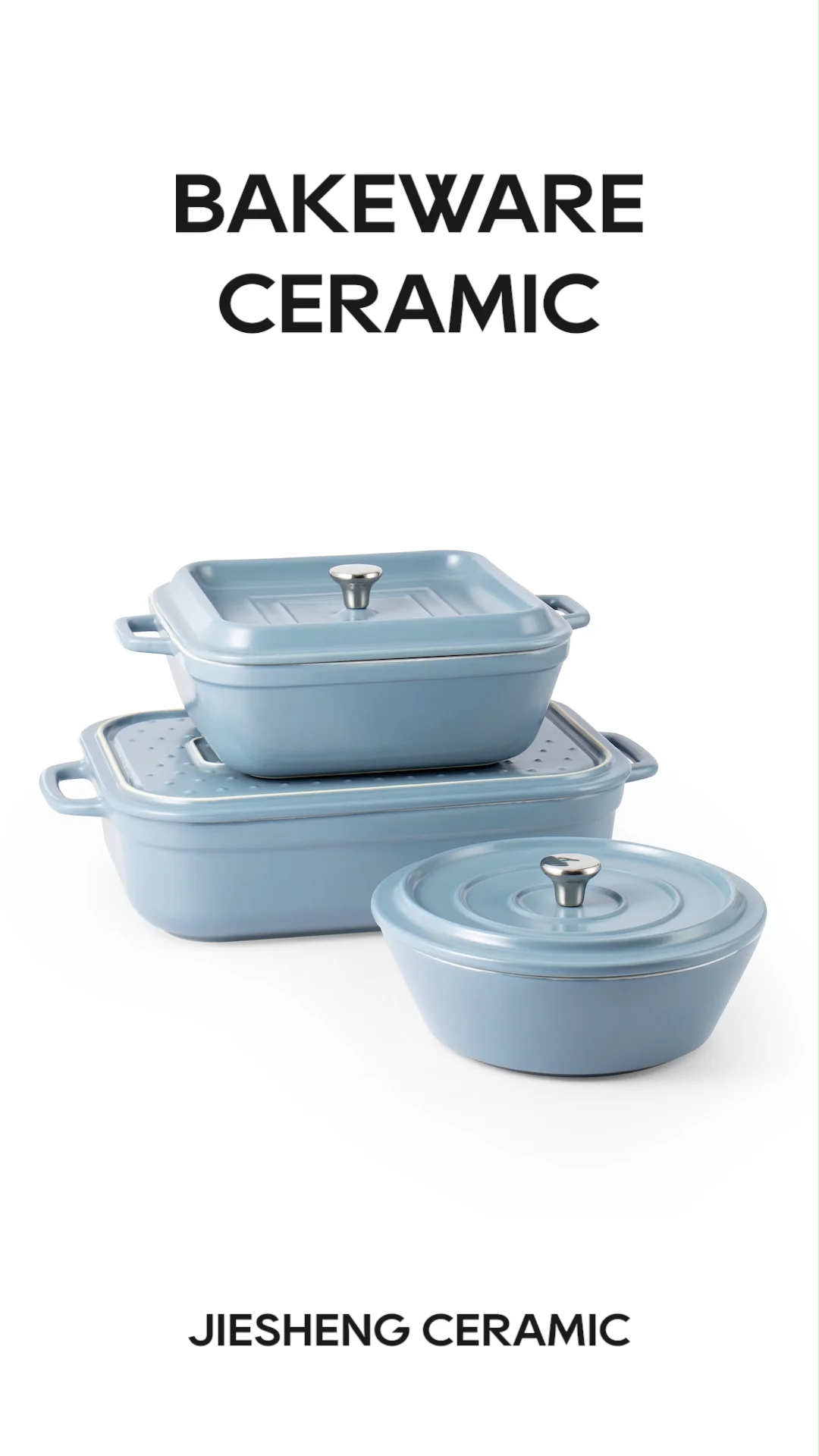 European Style Large Bakeware Set Colored Glaze Ceramic Baking Tray