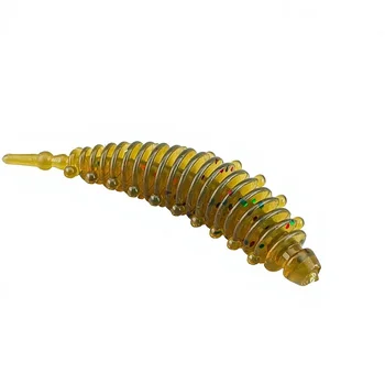Lure Root Fishing Stainless Steel Soft Bait Caterpillar Needle Tail Straight Tail Maggot Perch Green Slight Bubble Light Fishing – Soft Lure – view 2