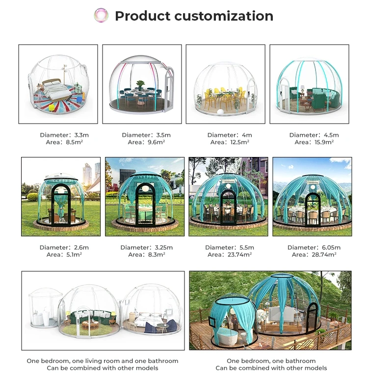 Hot Sale New Product Transparent Pvc Bubble Dome Tent Inflatable For Adult And Kids bubble tent dome balloon dome bubble tent supplier