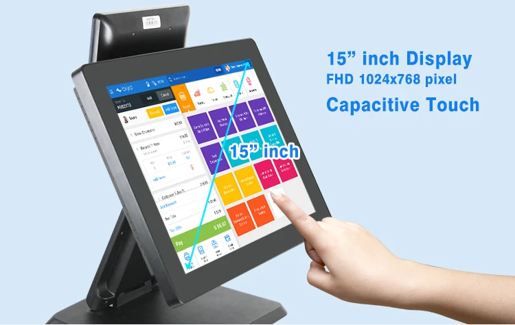 15inch Desktop Touch Screen Pos Terminal Cash Register Machine Windows ...