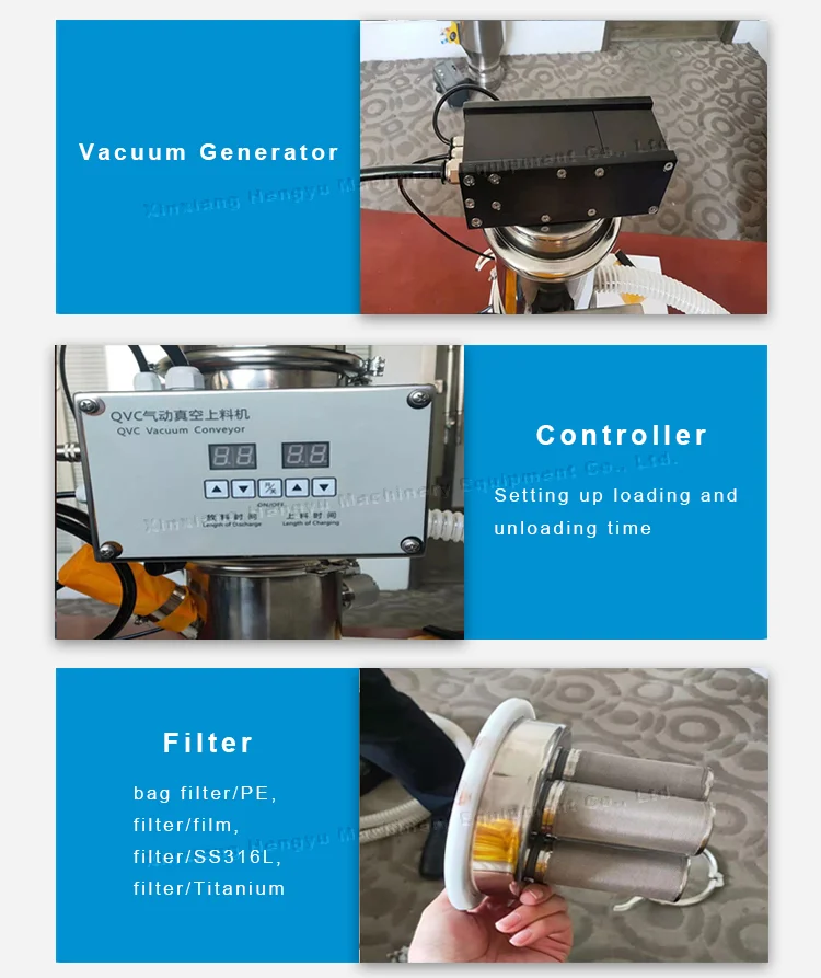 Materials Granules Conveying Pneumatic Powder Vacuum Conveyor Systems ...