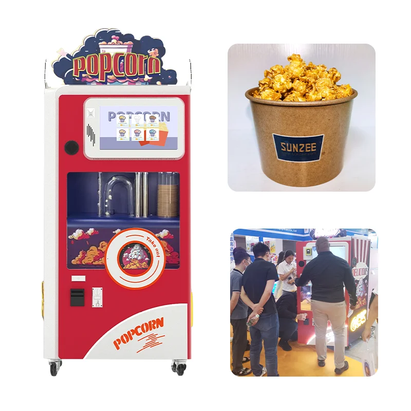 自動ポップコーンメーカー「Sunzee」、多種の味対応・商業用