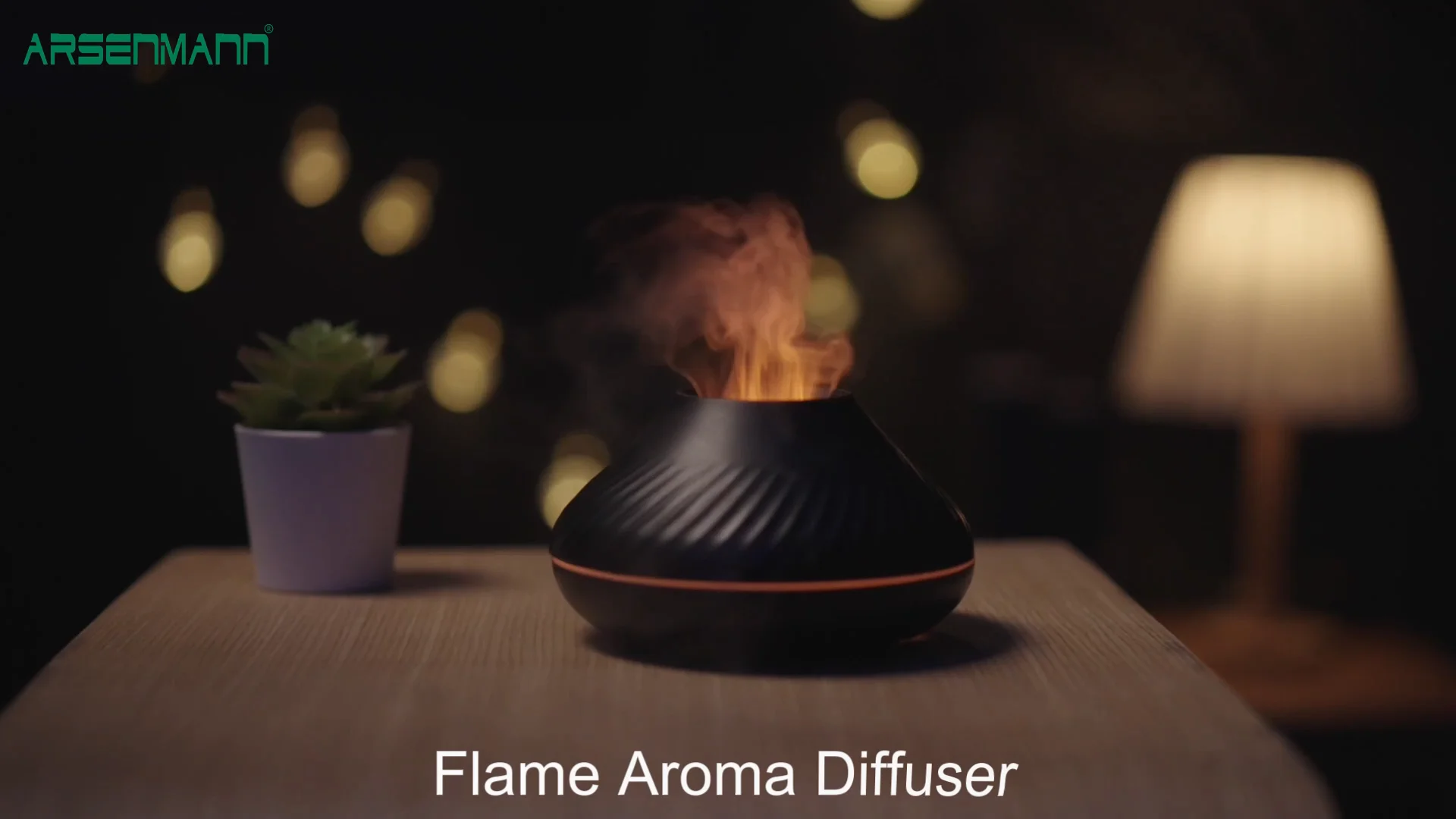 New Simulation Volcano 3d Flame Humidifier Factory 130ml Desktop