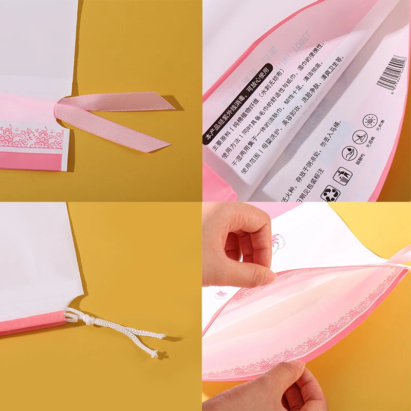 FREE SAMPLE Plastic Drawstring Bundle Pocket Sock Packaging Bag Transparent Drawstring Bag with Clothing Shoes Storage Bag