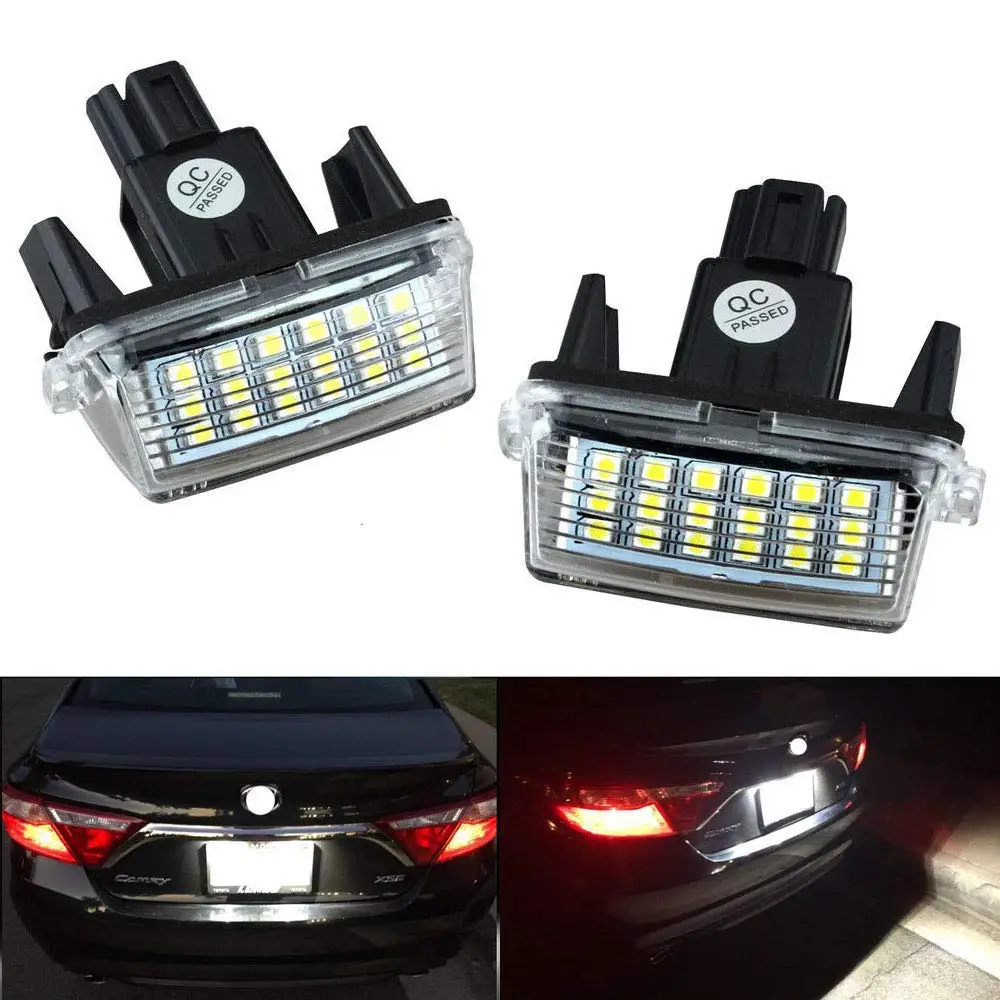 2Pieces LED Car Number License Plate Lights Accessories Lamps