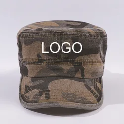 Пользовательский логотип OEM оптовая продажа мужская армейская Военная кадет тактическая хлопковая бейсбольная шляпа повседневные регулируемые плоские коричневые шляпы унисекс