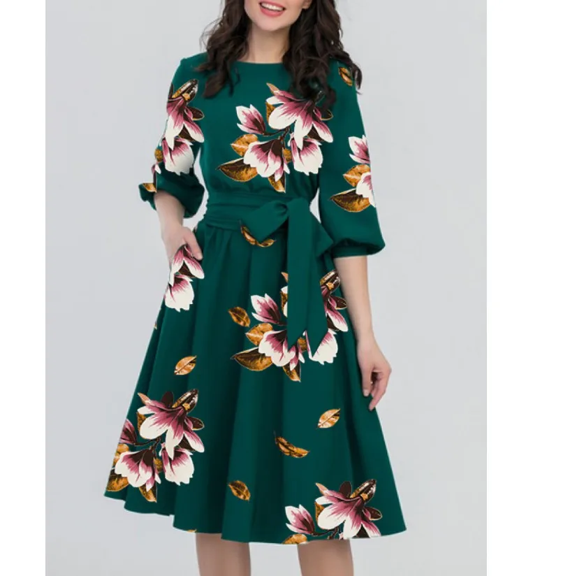 big flower print dress