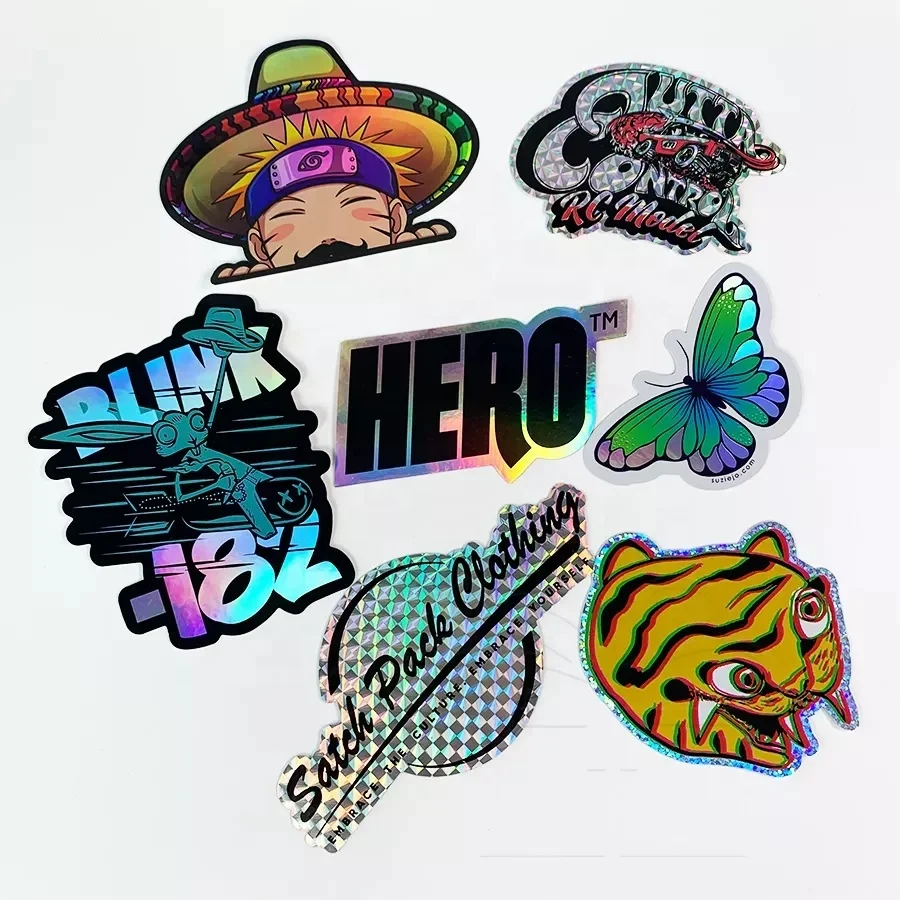 UV Resistant Custom Die Cut Logo Reflective Hologram Sticker