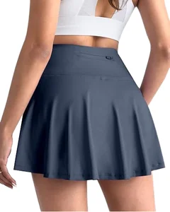 Bnice Custom Logo Sports Tennis Skirt Athletic Womens Tennis Skirt With Pocket For Fitness & Gym Golf Skirt Dress