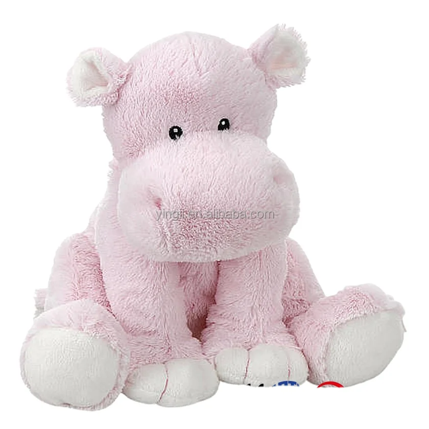 stuffed pink hippo