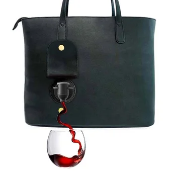 wine carrier tote bag leather plastic bag with red wine for 2 bottle custom logo