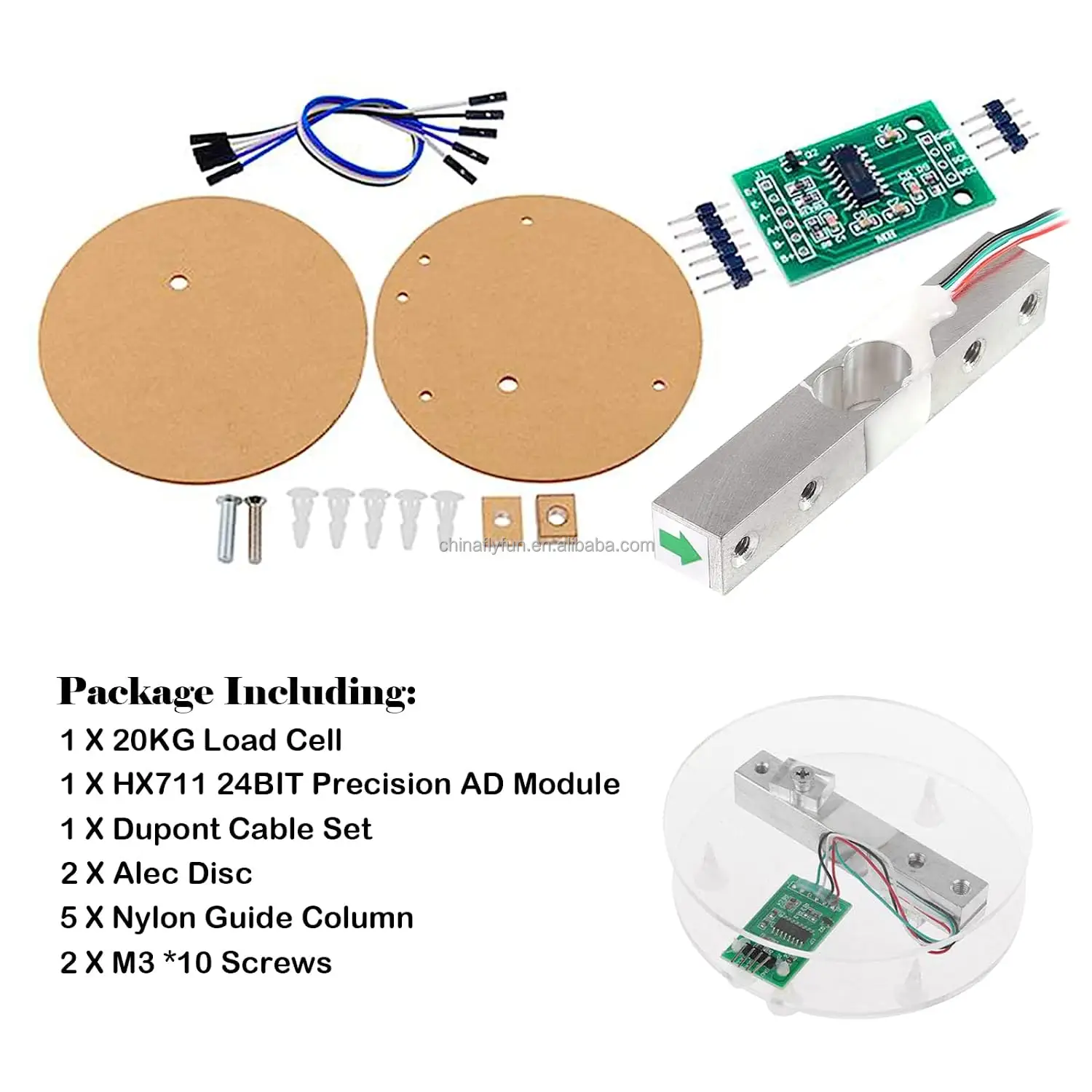 Diymall 20kg Load Cell Weight Sensor Module Kit,Digital Weighing ...