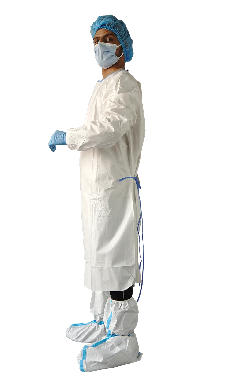 Disposable Isolation Gown Medical Protective Clothes Blue White Customized Logo Medical OEM Wholesale Surgical Gowns