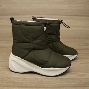 New Women's Winter High-top Thick-soled Outdoor Snow Boots Warm Wedge Sneakers Si