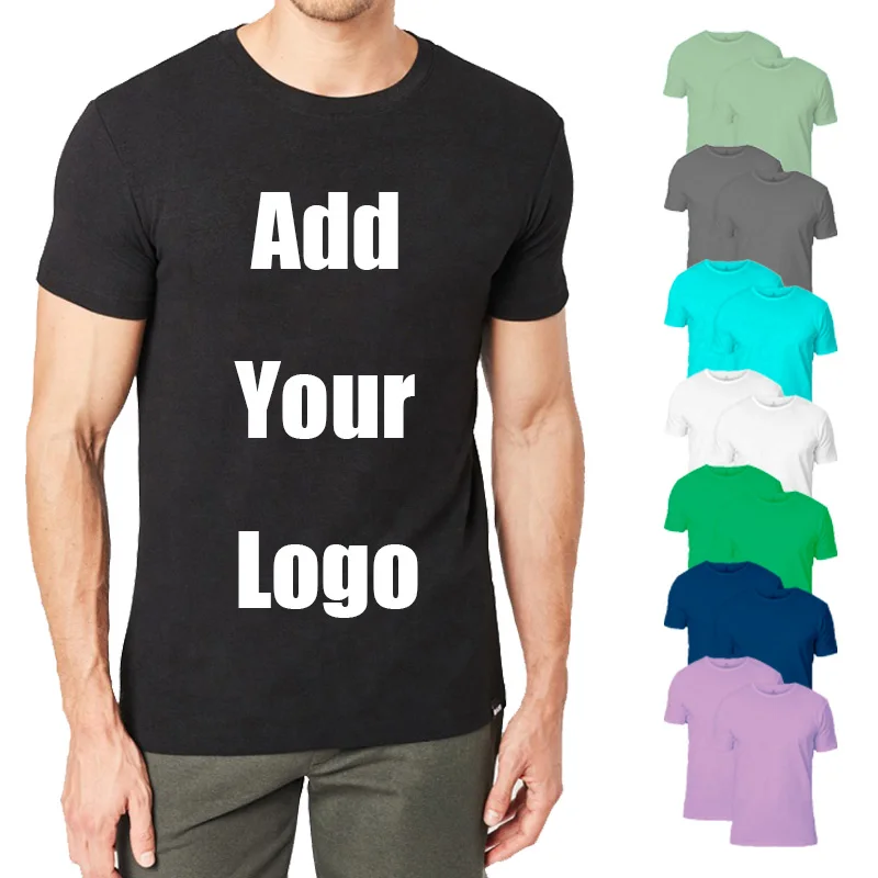 Custom Men's Bamboo Fiber T Shirt Printed Bamboo Tshirt Unisex 100% ...