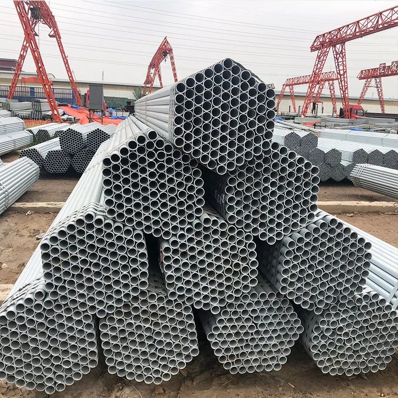 ASTM 32mm 38mm 40mm Galvanized ERW Welded Steel Round Pipe Hot Dip Galvanized for Greenhouses Construction