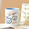 Blue Healing Bear Head Smiley Face Cup