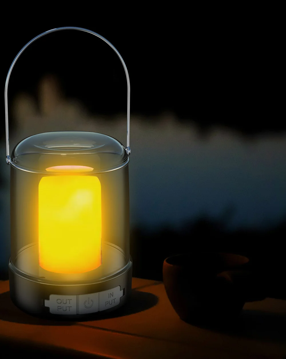 Retro Portable Camping Light Usb Rechargeable 3 Light Modes Camping