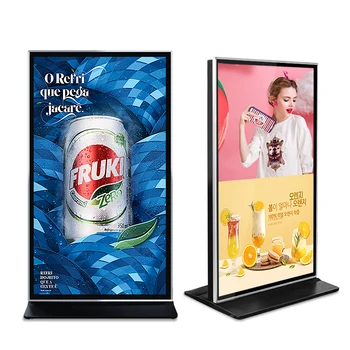 4K light box display touch screen vertical lcd panel stand advertising display led advertising  full hd big advertising screen