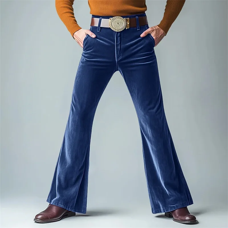 Men's New Gold Velvet Solid Color Casual Slim-Fit Flare Suit Pants|  Alibaba.com