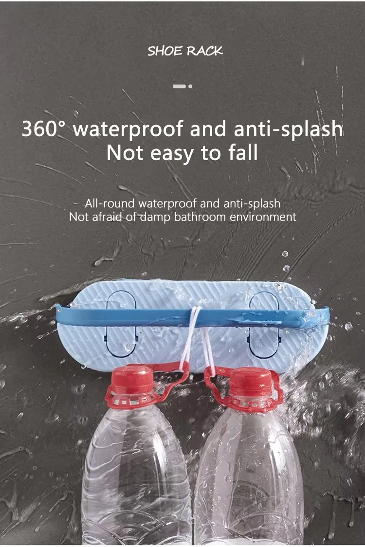 Factory-Priced Household Three-in-One Wall-Mounted Telescopic Rack Plastic Towel Slipper Rack Holder factory