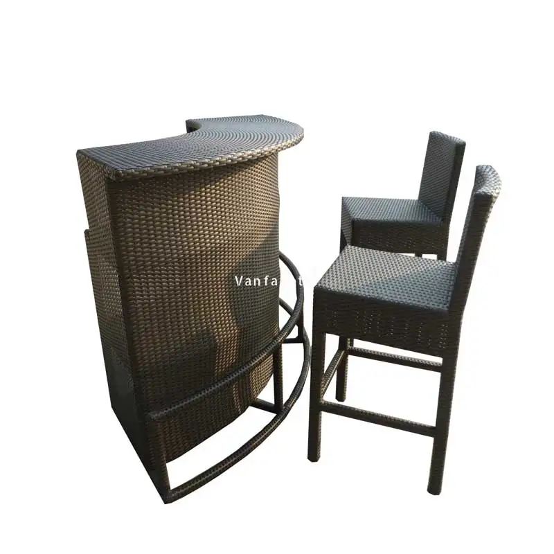 rattan corner bar