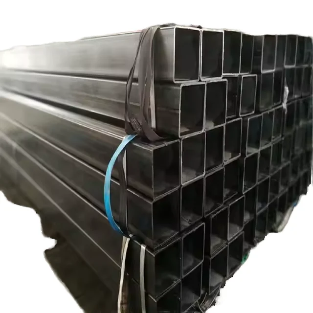 Wholesale 50mm*50mm Black Square/Rectangle EMT Steel Tube ASTM A500 A36 BS Standard ERW 6m Welding Punching Available JIS GS