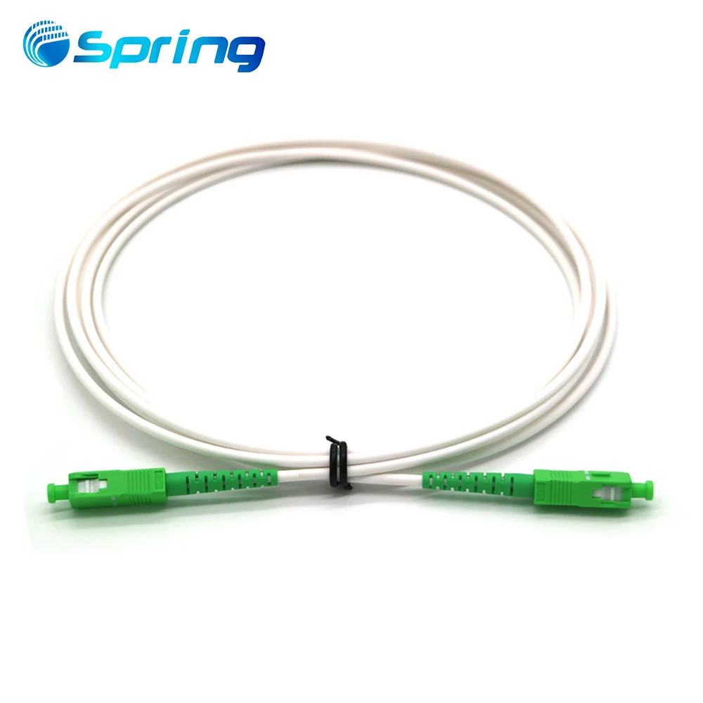 Fiber Optic Light Cable 2M SC APC To SC APC Simplex 2.0mm PVC OFNR 9/ ...