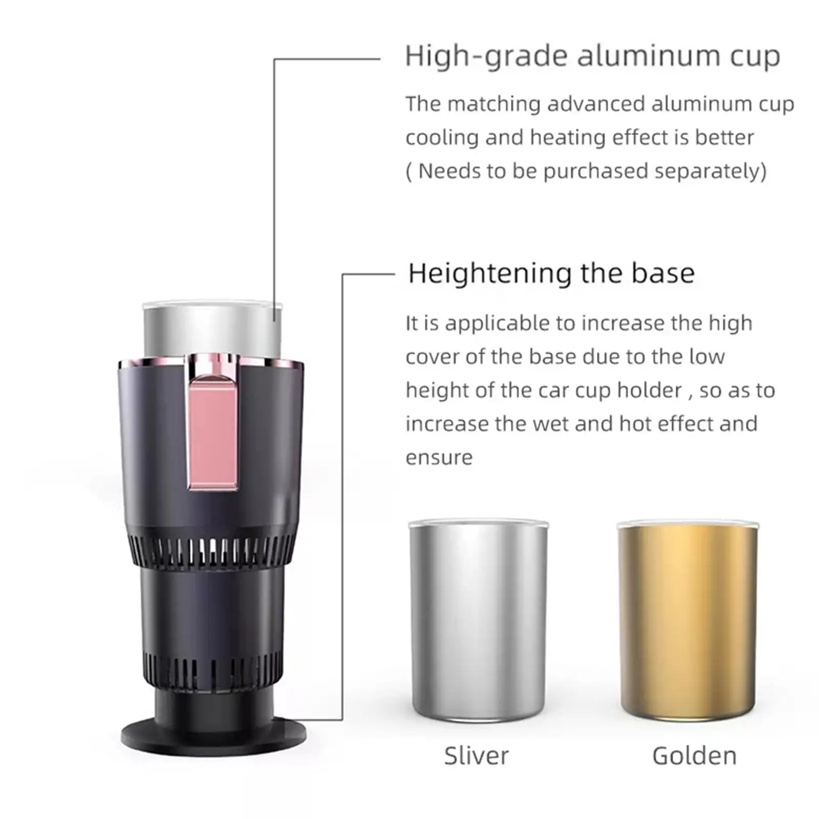 Hot Selling Auto Hot Cold Holder Car Coffee Warmer Cooler Cup Heating Smart Control Electric Mug Drink Holder