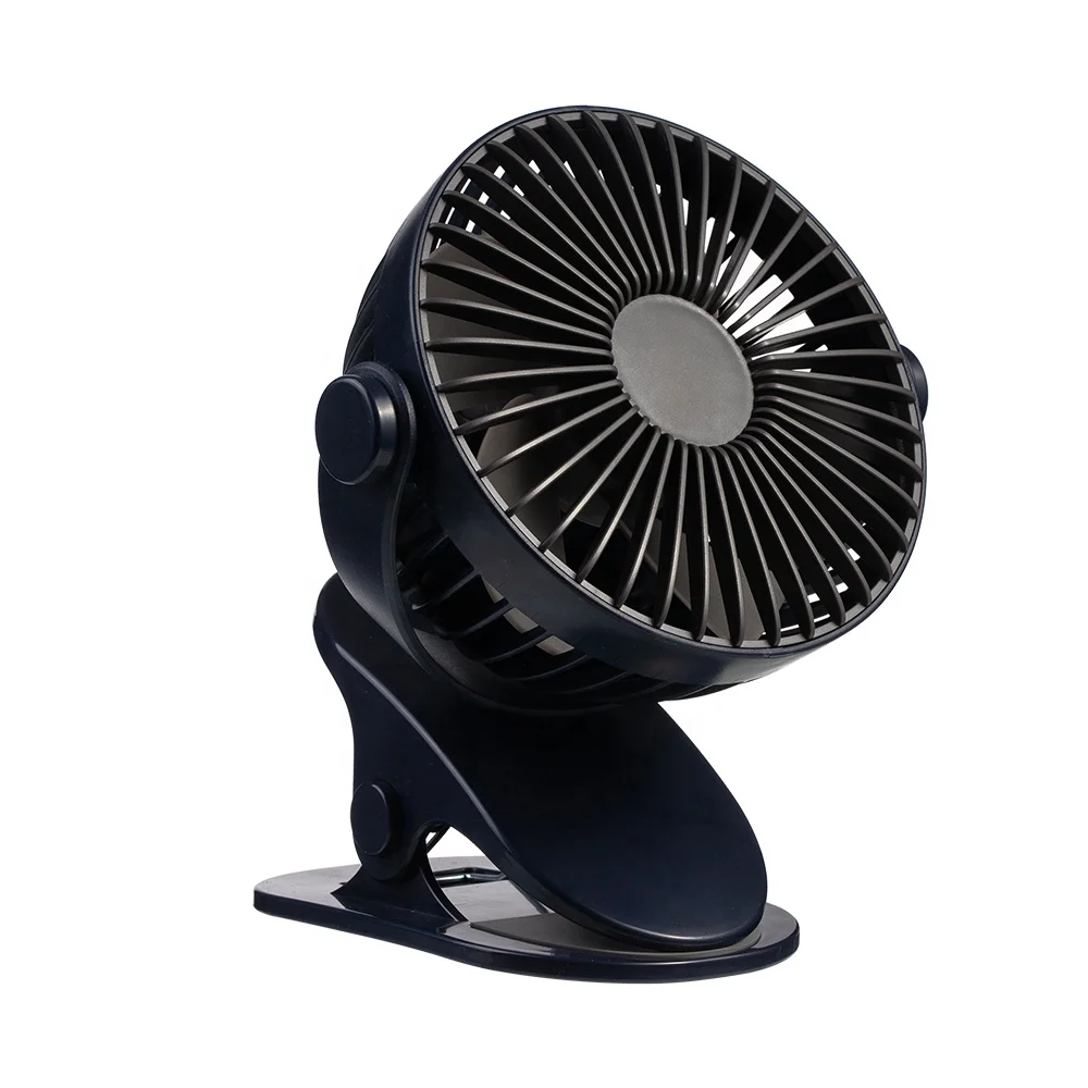 Small Rechargeable Battery Fans 360 Degree Oscillating Electric Fan USB Charger Portable Clip on Desk Mini Fan