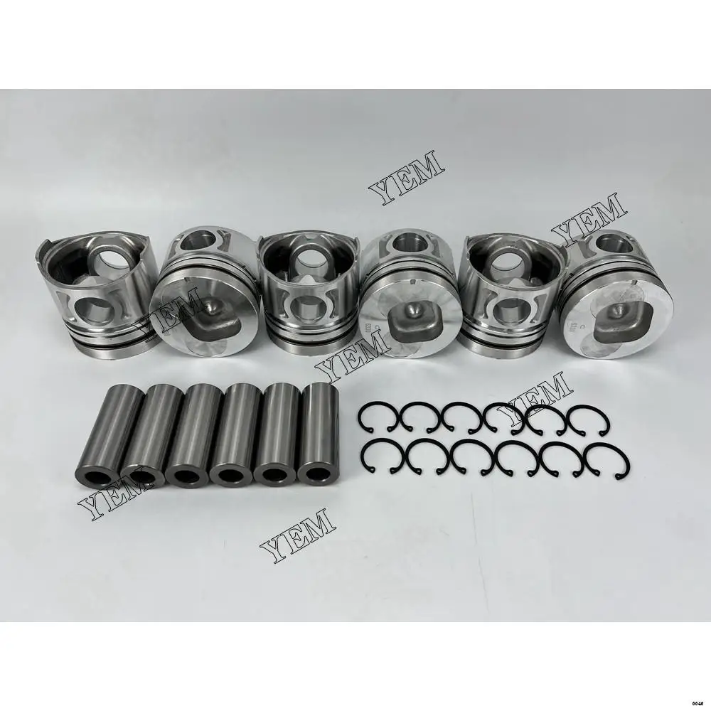 6BB1 Engine Piston Kit With Piston Pin for Isuzu Excavator Accessories