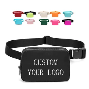 Wholesale Custom Patterned Embroidery Waterproof Nylon Canvas Sports Slant Outdoor Sports Running Unisex Waist Pack Classic